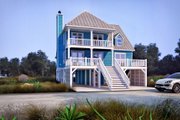 Beach Style House Plan - 4 Beds 3 Baths 1863 Sq/Ft Plan #37-115 