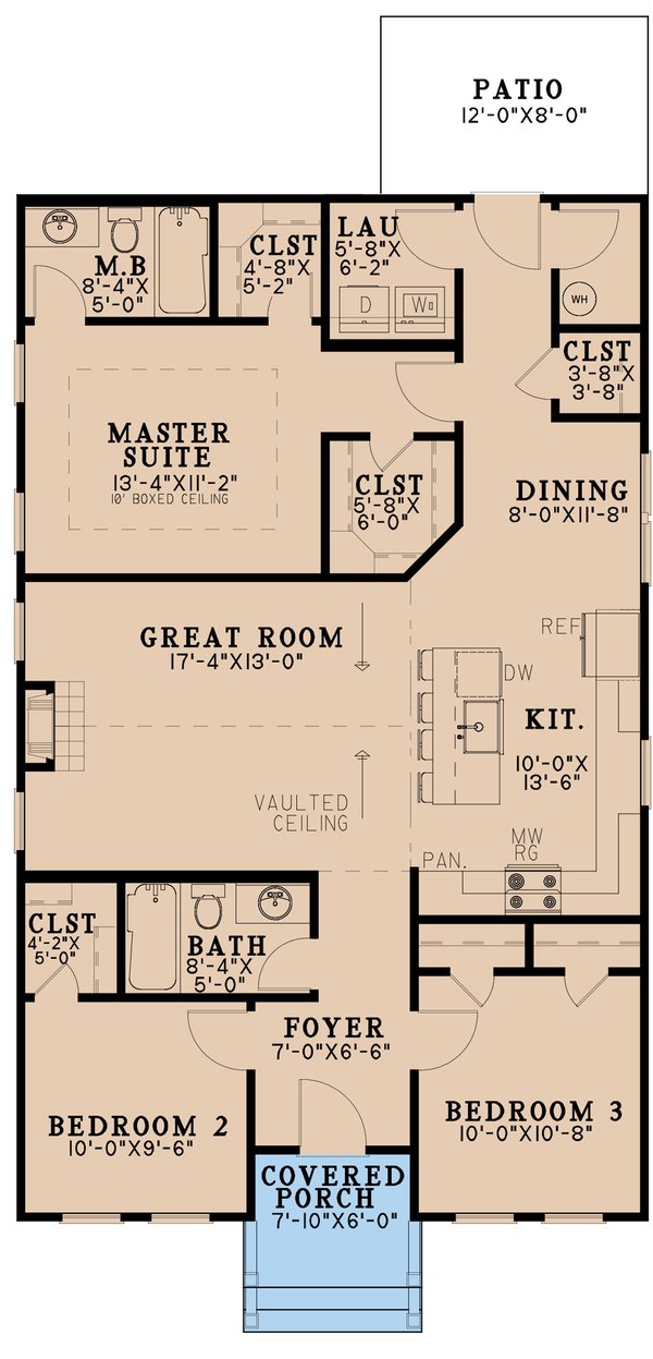 Architectural House Design - Cottage Floor Plan - Main Floor Plan #923-325