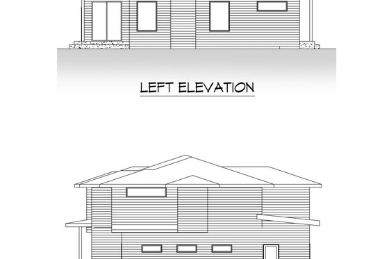 Exterior - Other Elevation 3 for Prairie House Plan #1066-258 - 4 bed, 3.5 bath