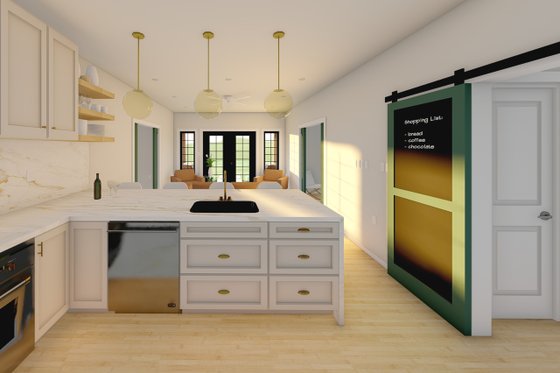 Interior - Kitchen 3 for Farmhouse House Plan #126-175 - 2 bed, 2 bath