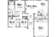 Traditional Style House Plan - 3 Beds 2.5 Baths 1953 Sq/Ft Plan #455-364 