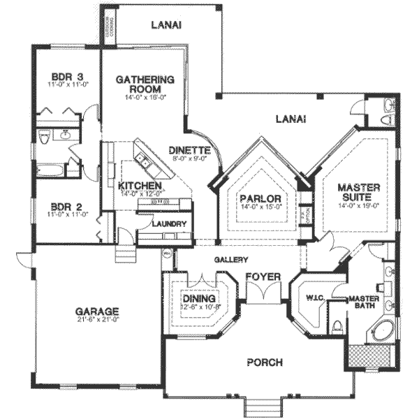 Farmhouse Floor Plan - Main Floor Plan #115-178