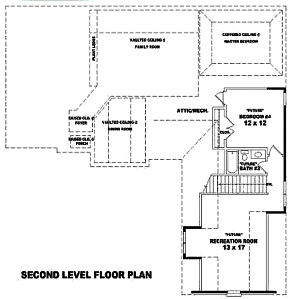 European Floor Plan - Upper Floor Plan #81-13760