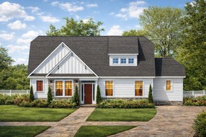 House Blueprint - Farmhouse Exterior - Front Elevation Plan #1053-93