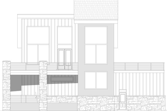 Exterior - Other Elevation 1 for Contemporary House Plan #932-988 - 2 bed, 3 bath