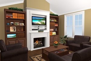 Interior - Family Room for Craftsman House Plan #21-364 - 3 bed, 2 bath