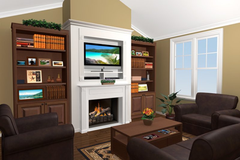 Dream House Plan - Interior - Family Room for Craftsman House Plan #21-364 - 3 bed, 2 bath