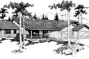 Ranch Exterior - Front Elevation Plan #60-146