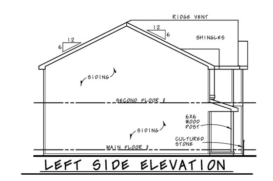 Exterior - Other Elevation for Farmhouse House Plan #20-2528 - 3 bed, 2.5 bath