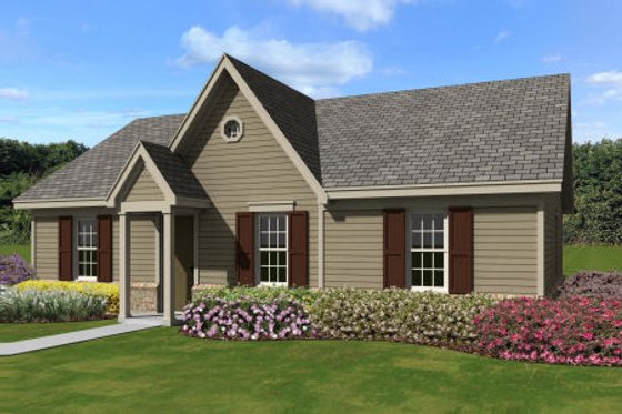 Exterior - Front Elevation for Ranch House Plan #81-13860 - 3 bed, 2 bath
