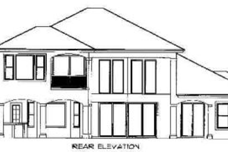 House Plan Design - Exterior - Rear Elevation for Mediterranean House Plan #27-217 - 3 bed, 3 bath