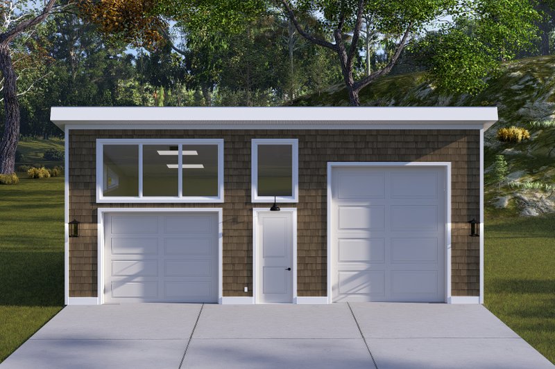 House Blueprint - Exterior - Front Elevation 4 for Contemporary House Plan #1060-486, 0 bath