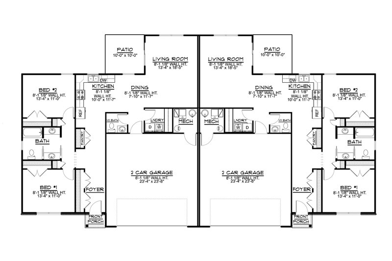 Dream House Plan - Floor Plan - Main Floor for Craftsman House Plan #1064-324 - 2 bed, 1.5 bath
