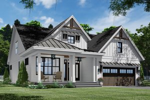 Exterior - Front Elevation 3 for Farmhouse House Plan #51-1324 - 4 bed, 3 bath
