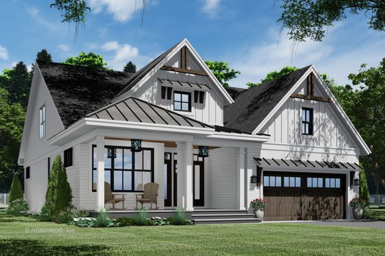 Exterior - Front Elevation 3 for Farmhouse House Plan #51-1324 - 4 bed, 3 bath