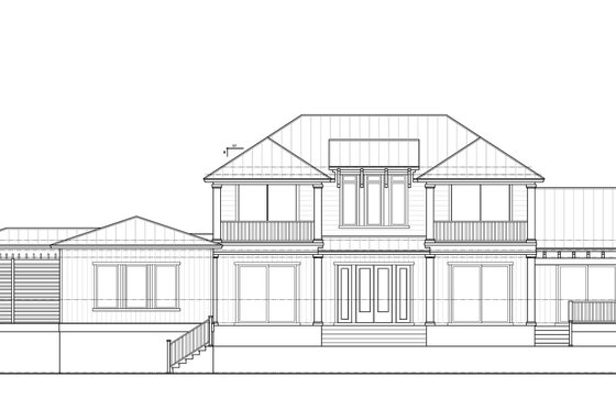 Exterior - Rear Elevation for Traditional House Plan #938-149 - 4 bed, 4 bath