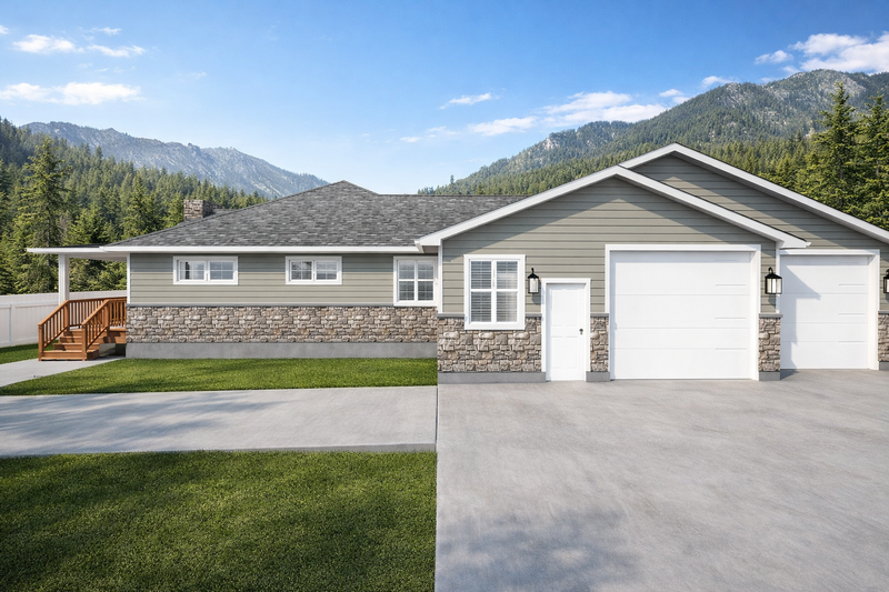 Architectural House Design - Exterior - Front Elevation 3 for Craftsman House Plan #1060-452 - 3 bed, 2.5 bath