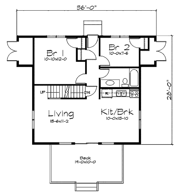Contemporary Floor Plan - Main Floor Plan #57-263