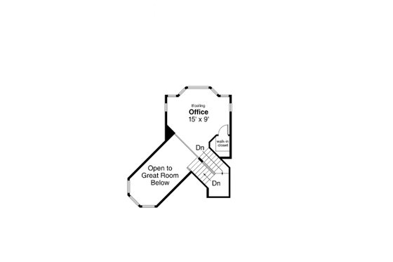 Floor Plan - Upper Floor for Traditional House Plan #124-581 - 2 bed, 3 bath