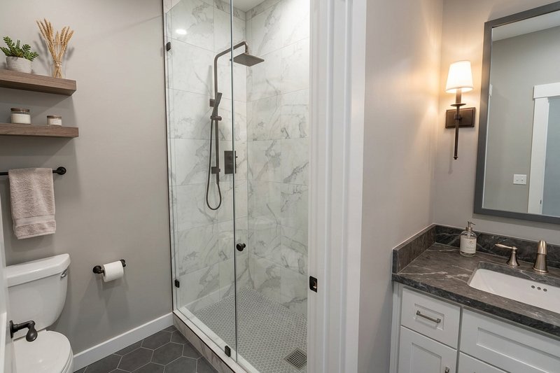 Dream House Plan - Interior - Master Bathroom 1 for Farmhouse House Plan #51-1547 - 2 bed, 2 bath