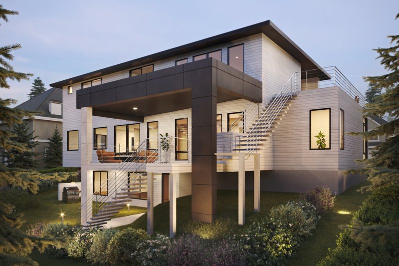 Dream House Plan - Exterior - Other Elevation 1 for Contemporary House Plan #1066-187 - 5 bed, 4 bath