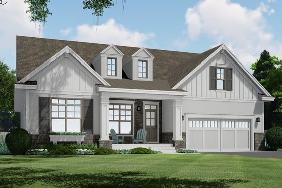 Exterior - Front Elevation 4 for Traditional House Plan #51-1186 - 3 bed, 2 bath