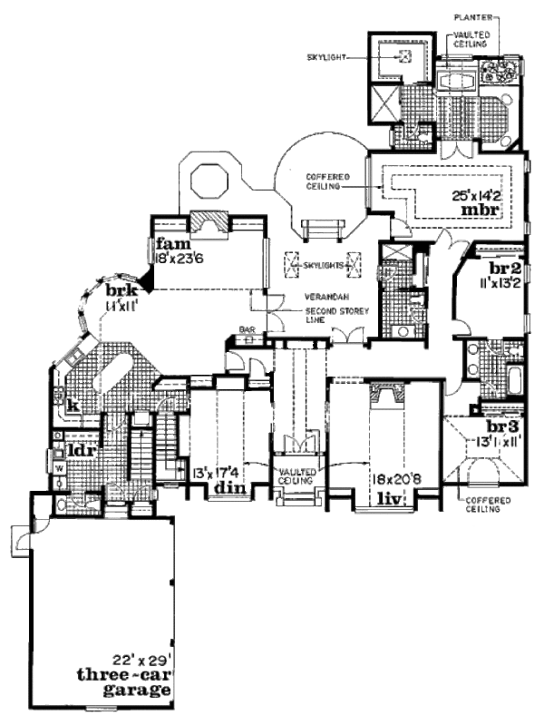 Craftsman Floor Plan - Main Floor Plan #47-606