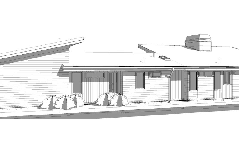 Dream House Plan - Exterior - Other Elevation for Modern House Plan #895-124 - 3 bed, 2 bath