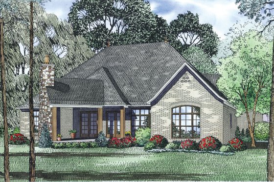 Exterior - Other Elevation 3 for European House Plan #17-2522 - 3 bed, 2.5 bath