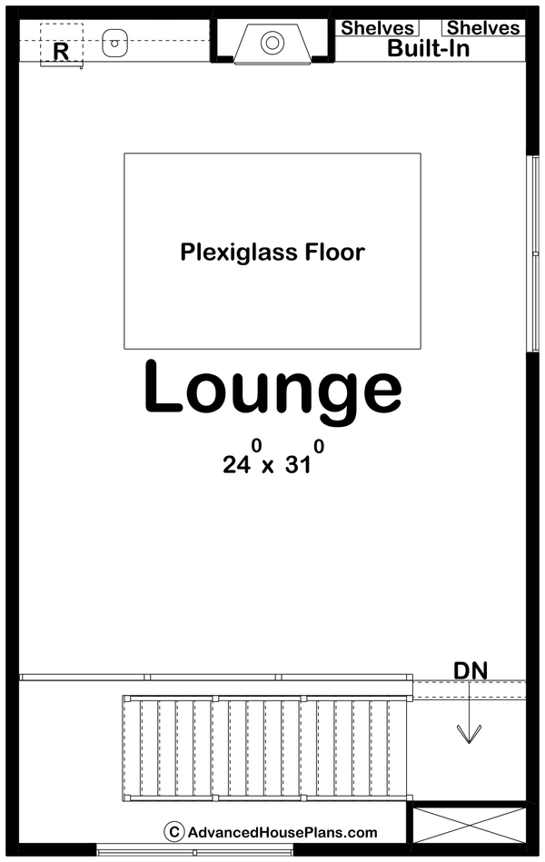 House Plan Design - Floor Plan - Upper Floor for Modern House Plan #455-645, 1 bath