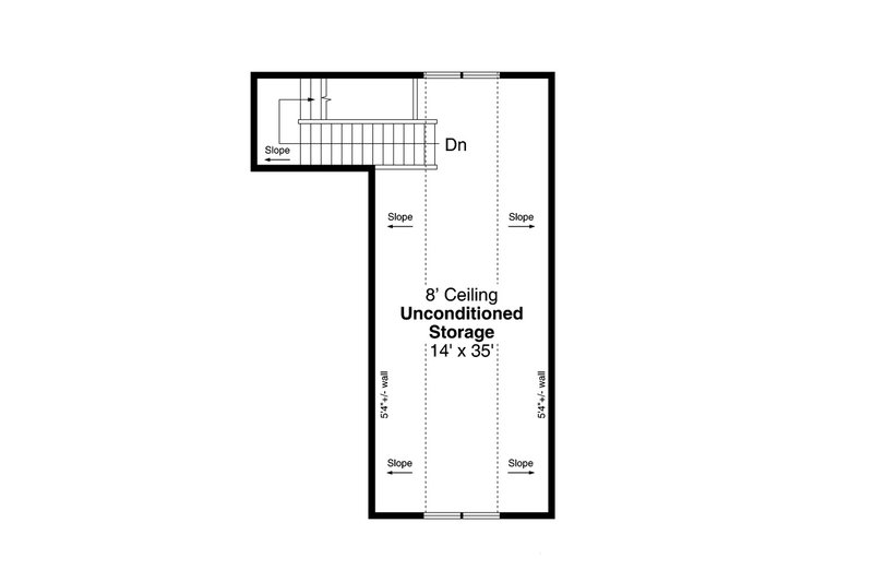 House Blueprint - Floor Plan - Upper Floor for Craftsman House Plan #124-1239, 0 bath