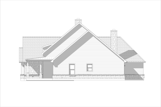 Exterior - Other Elevation 3 for Craftsman House Plan #1127-9 - 3 bed, 2 bath