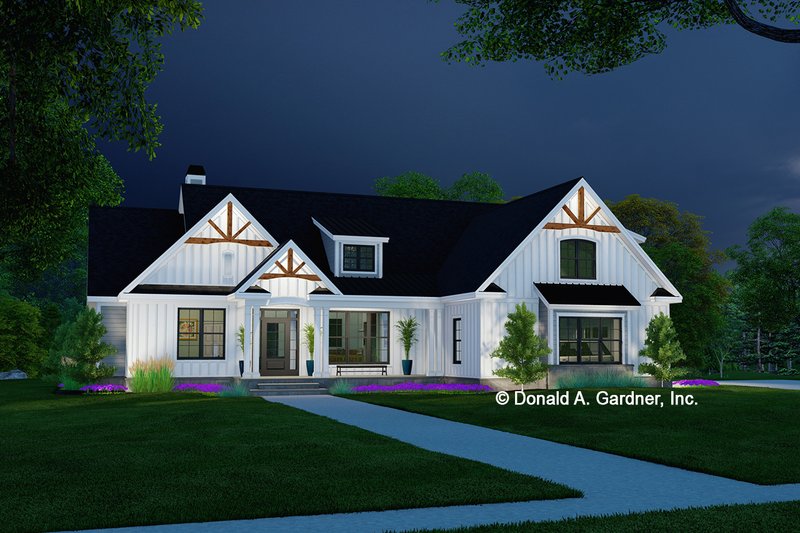 Dream House Plan - Exterior - Front Elevation 3 for Ranch House Plan #929-1149 - 3 bed, 2 bath