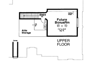 Floor Plan - Other Floor for European House Plan #310-253 - 3 bed, 2.5 bath