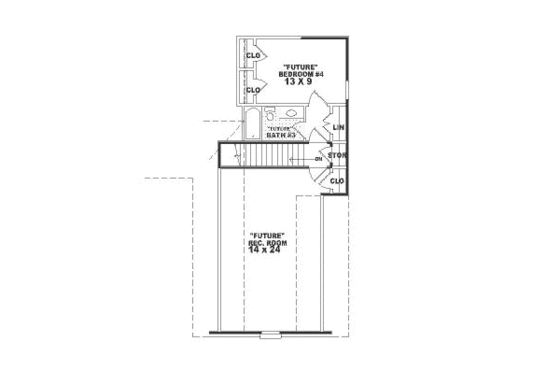 Floor Plan - Upper Floor for Traditional House Plan #81-349 - 4 bed, 3 bath
