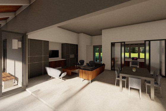 Interior - Family Room for Ranch House Plan #449-16 - 3 bed, 2 bath