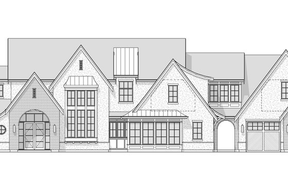 Exterior - Front Elevation 8 for European House Plan #1114-12 - 6 bed, 4.5 bath