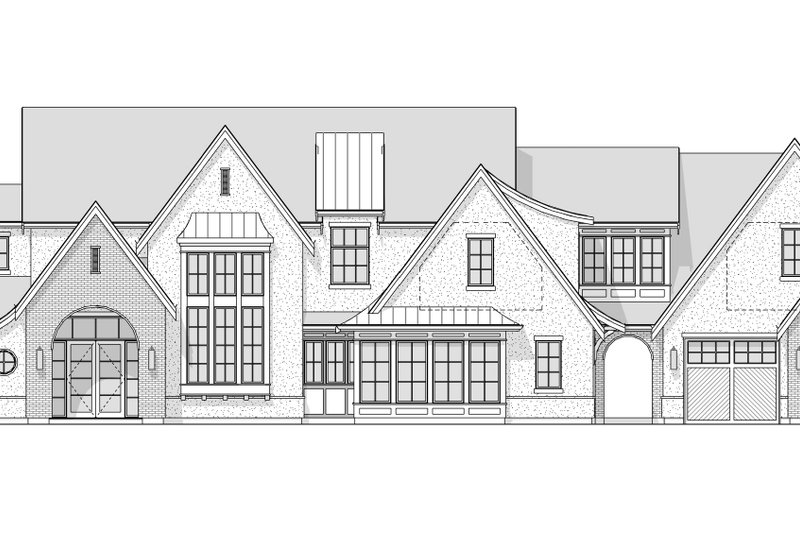 House Blueprint - Exterior - Front Elevation 8 for European House Plan #1114-12 - 6 bed, 4.5 bath