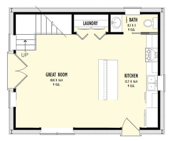 Architectural House Design - Barndominium Floor Plan - Main Floor Plan #1092-21