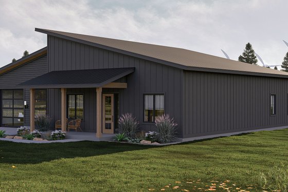 Exterior - Other Elevation 1 for Barndominium House Plan #455-254 - 2 bed, 2 bath