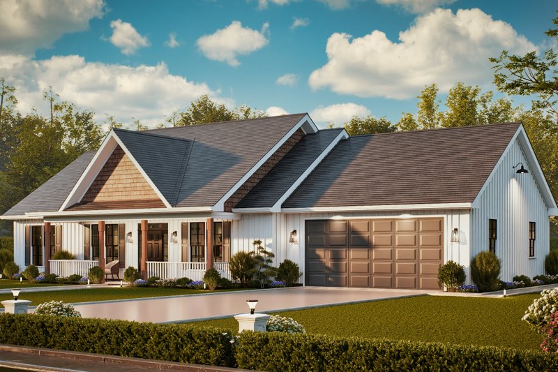 Home Plan - Exterior - Front Elevation 7 for Traditional House Plan #54-638 - 3 bed, 2 bath