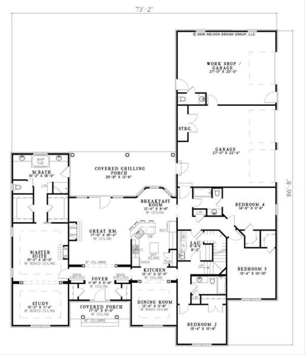 Dream House Plan - European Floor Plan - Main Floor Plan #17-651
