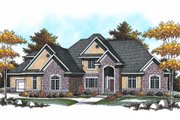 European Style House Plan - 4 Beds 3.5 Baths 3789 Sq/Ft Plan #70-959 