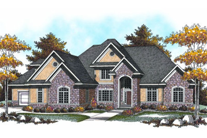 Dream House Plan - European Exterior - Front Elevation Plan #70-959