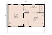 Modern Style House Plan - 0 Beds 1 Baths 375 Sq/Ft Plan #124-1402 