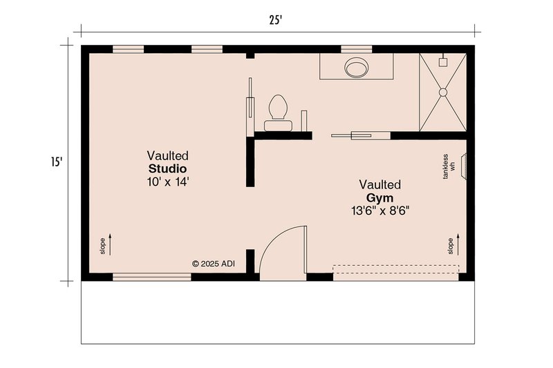 Home Plan - Floor Plan - Main Floor for Modern House Plan #124-1402, 1 bath