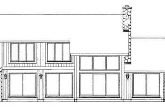 Exterior - Rear Elevation for Modern House Plan #72-123 - 3 bed, 2.5 bath