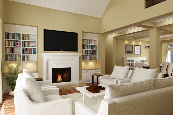 Interior - Family Room for Southern House Plan #45-600 - 3 bed, 2.5 bath
