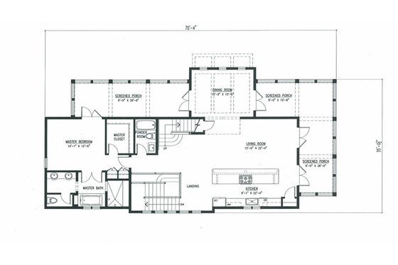 Floor Plan - Main Floor for Beach House Plan #443-10 - 4 bed, 5 bath