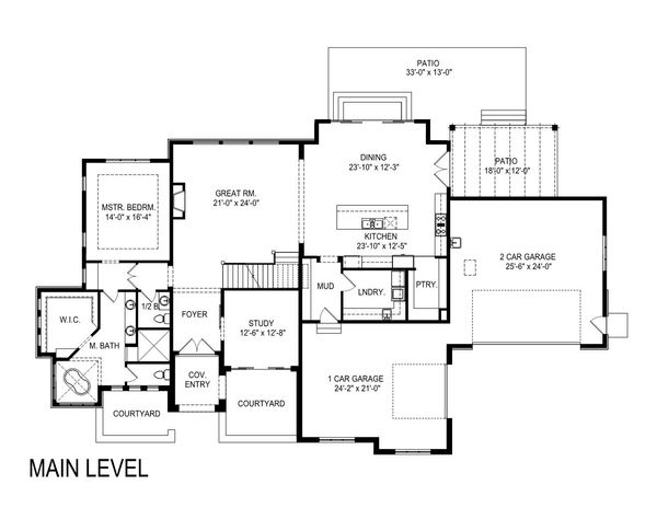 Home Plan - European Floor Plan - Main Floor Plan #920-107